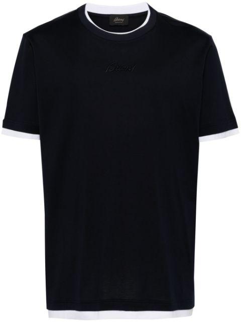 logo-embroidered cotton T-shirt by BRIONI