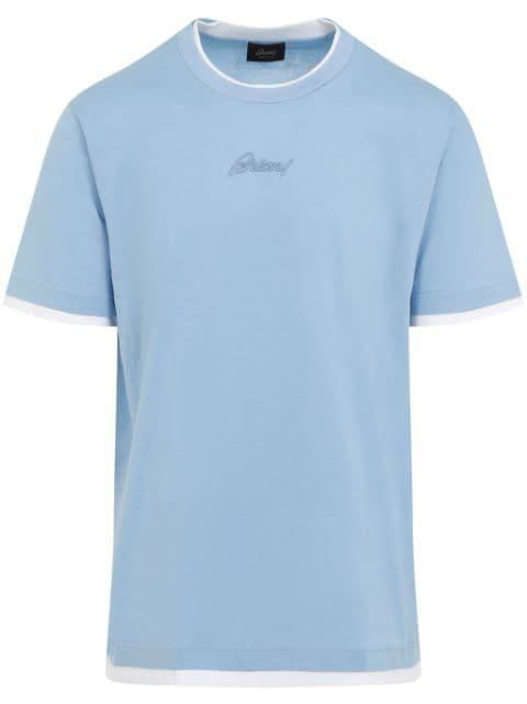 logo-embroidered layered t-shirt by BRIONI