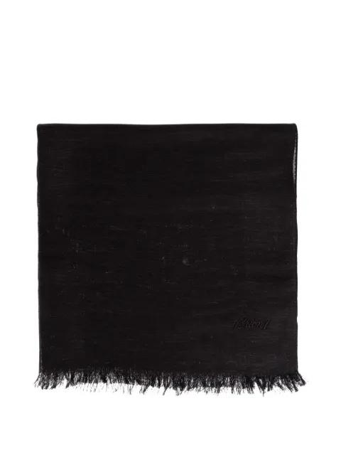 logo-embroidered scarves by BRIONI