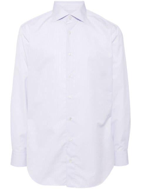long-sleeve pinstripe-pattern shirt by BRIONI