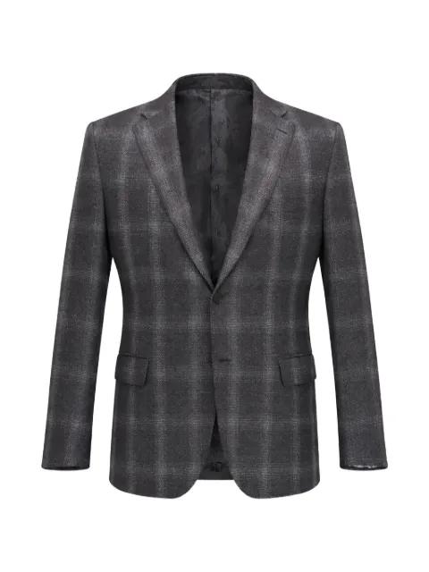 plaid v-cut lapels jacket by BRIONI