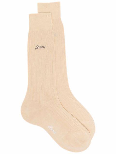 ribbed-knit cotton socks by BRIONI