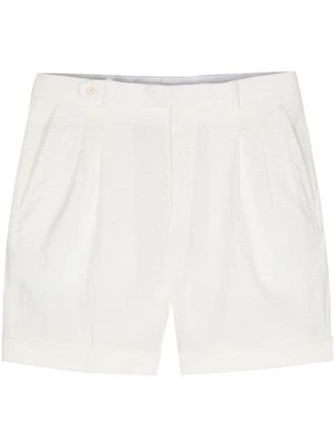 seersucker chino shorts by BRIONI