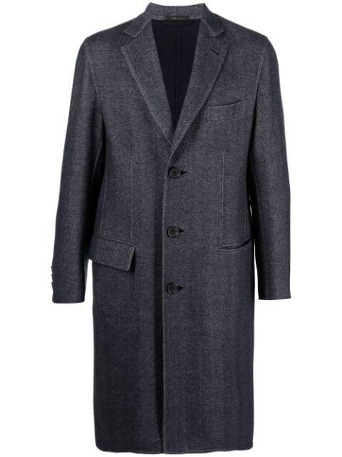 single-breasted wool coat by BRIONI