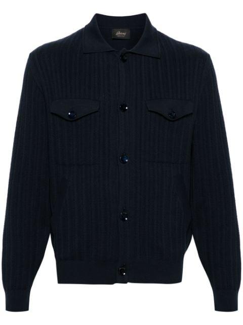 spread-collar buttoned cardigan by BRIONI