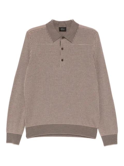 waffle-knit polo shirt by BRIONI