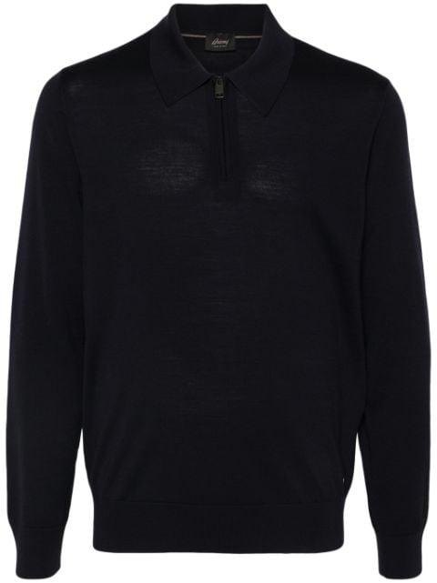zip-fastening wool polo shirt by BRIONI