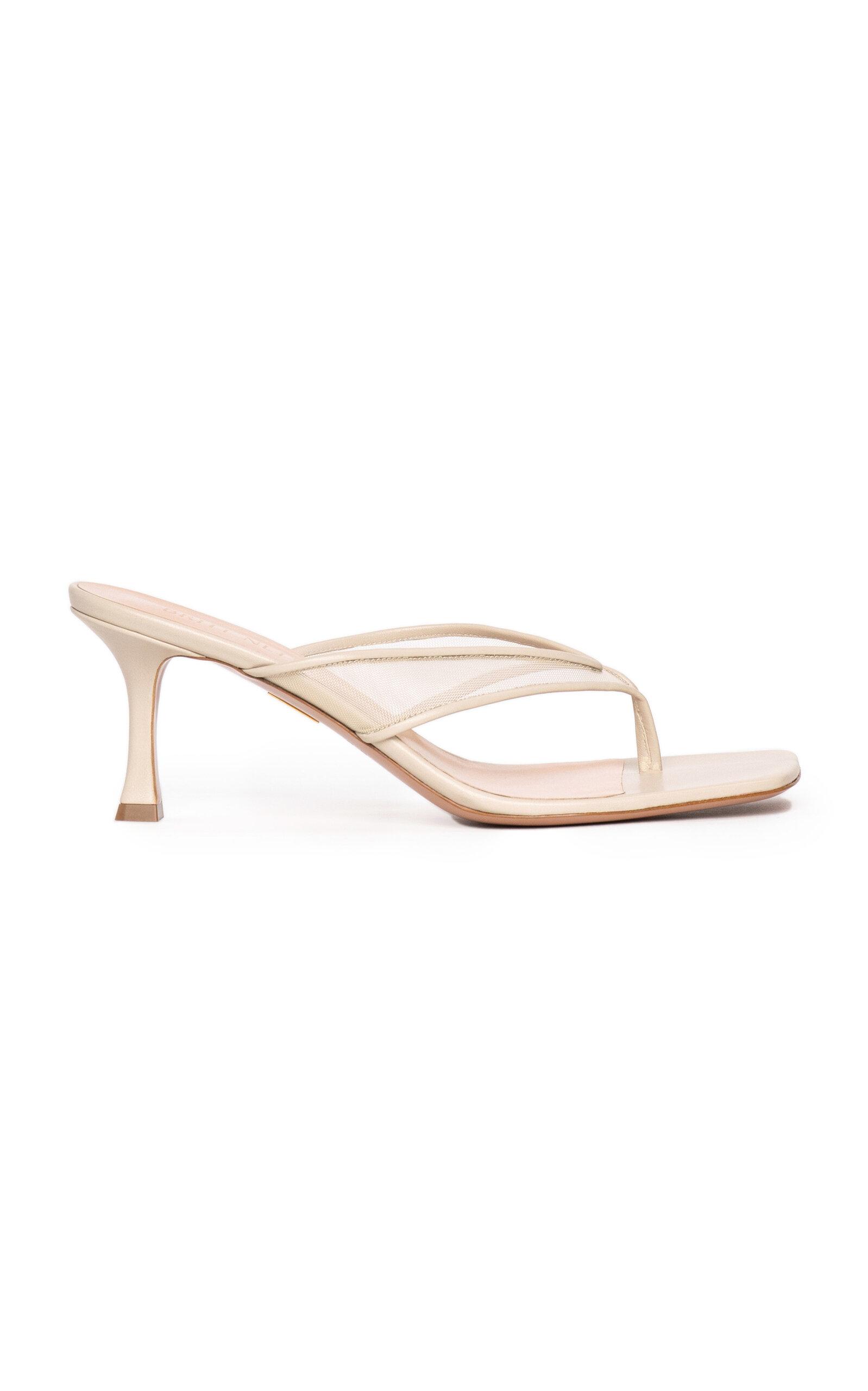 Britt Netta Seline Mesh Kitten Heel Sandals - Moda Operandi by BRITT NETTA