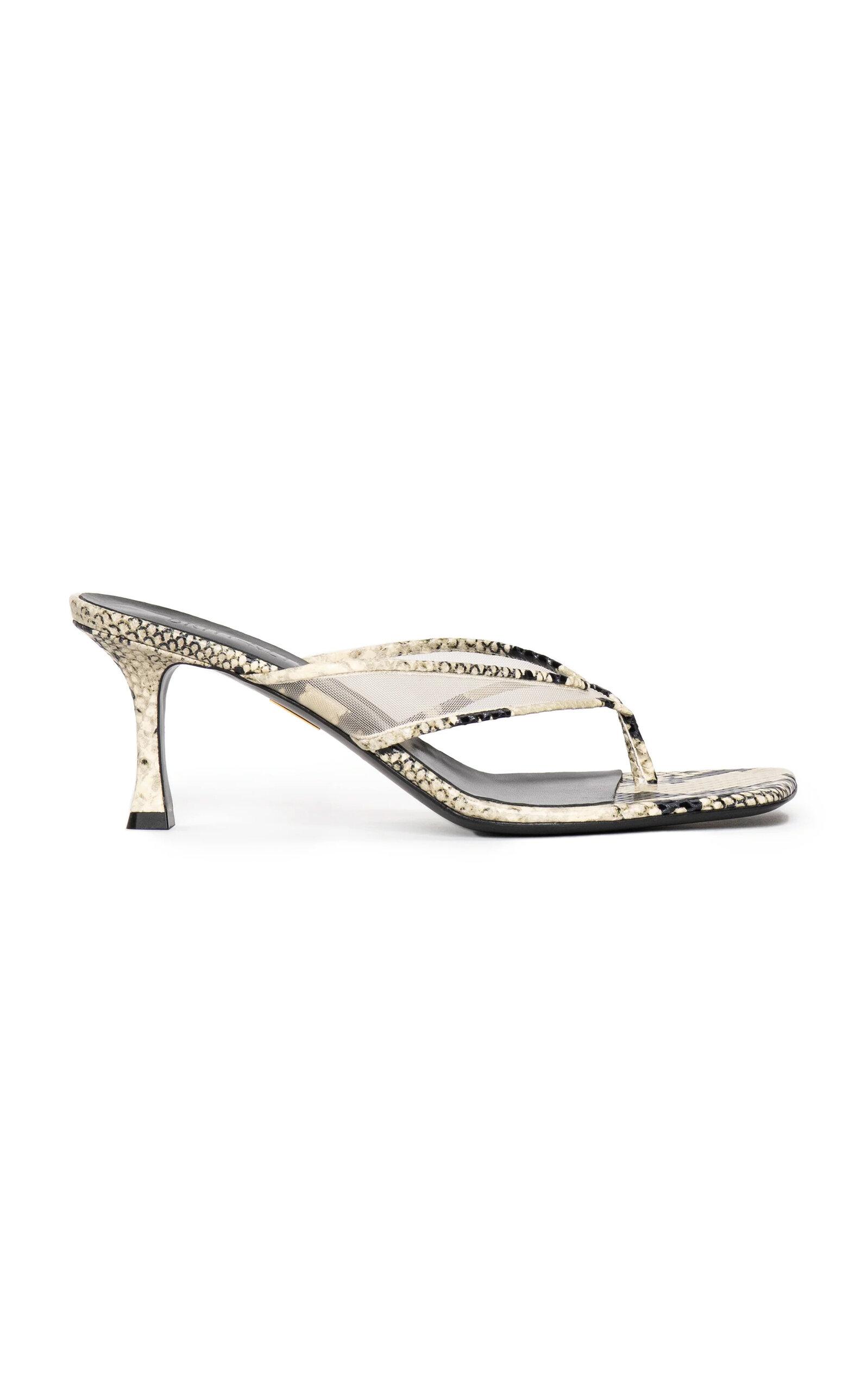 Britt Netta Seline Mesh Kitten Heel Sandals - Moda Operandi by BRITT NETTA