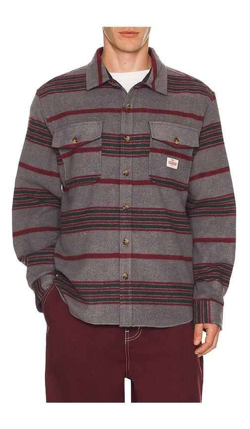 Brixton Altered Threads Overshirt in Grey by BRIXTON