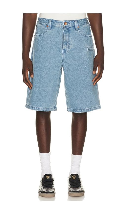 Brixton Builders Carpenter Baggy Short in Blue by BRIXTON