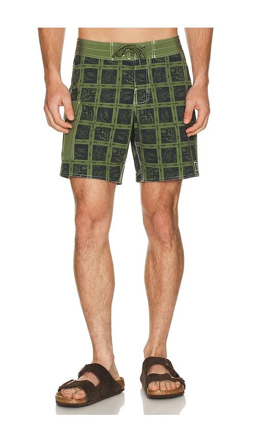 Brixton Classic 17 Swim Trunk in Olive by BRIXTON
