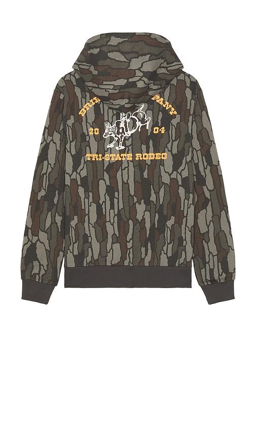 Brixton Danforth Hoodie in Army by BRIXTON