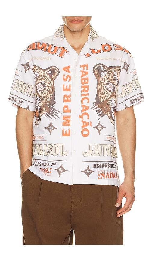 Brixton Getaway Woven Shirt in White by BRIXTON