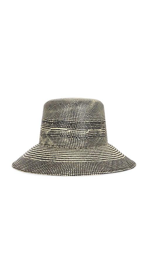 Brixton Lopez Panama Straw Bucket Hat in Black,Neutral by BRIXTON