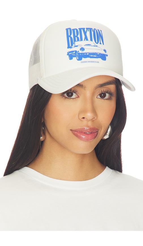 Brixton Sunday Cruising Club Netplus Trucker Hat in White by BRIXTON