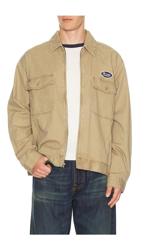 Brixton Trademark Lightweight Garage Jacket in Tan by BRIXTON