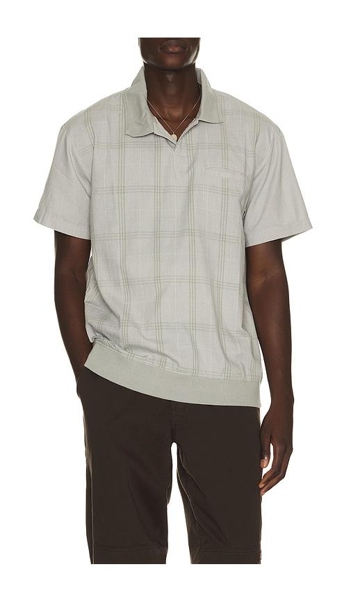 Brixton Trolly Jacquard Weekend Short Sleeve Polo in Grey by BRIXTON