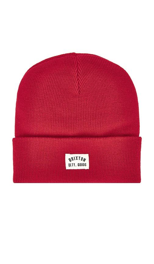 Brixton Woodburn Watchcap Beanie in Red by BRIXTON