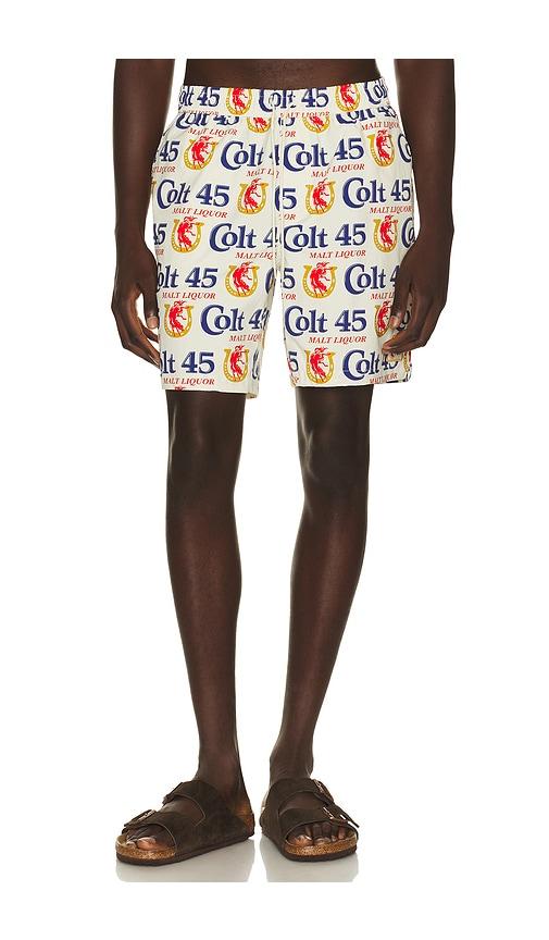Brixton x Colt 45 7 Everyday Stretch Hybrid Short in White by BRIXTON