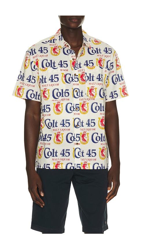 Brixton x Colt 45 Short Sleeve Shirt in White by BRIXTON