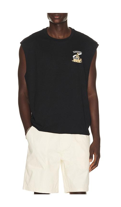 Brixton x Lone Star Armadillo Muscule Tee in Black by BRIXTON
