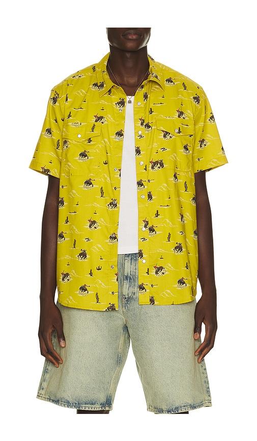Brixton x Lone Star Short Sleeve Shirt in Mustard by BRIXTON
