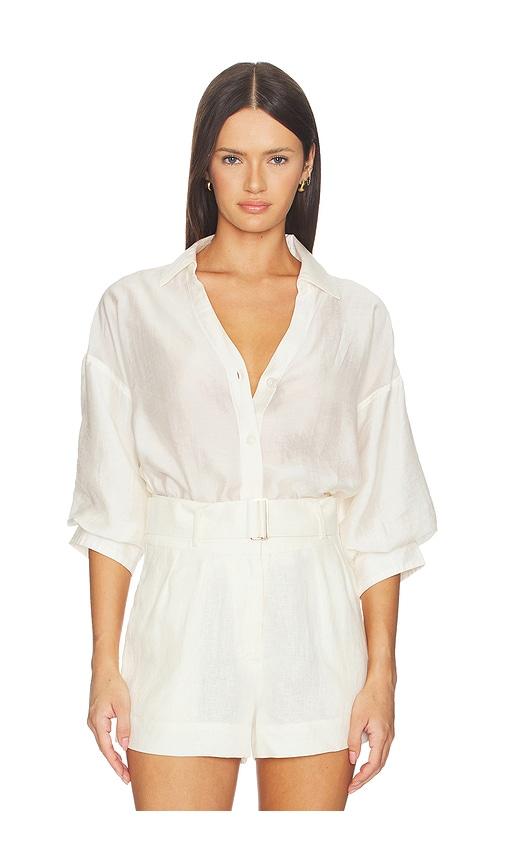 Brochu Walker Kate Voile Shirt in Cream by BROCHU WALKER