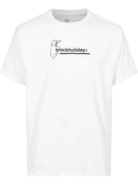 Brockholiday "White" crew neck T-shirt by BROCKHAMPTON