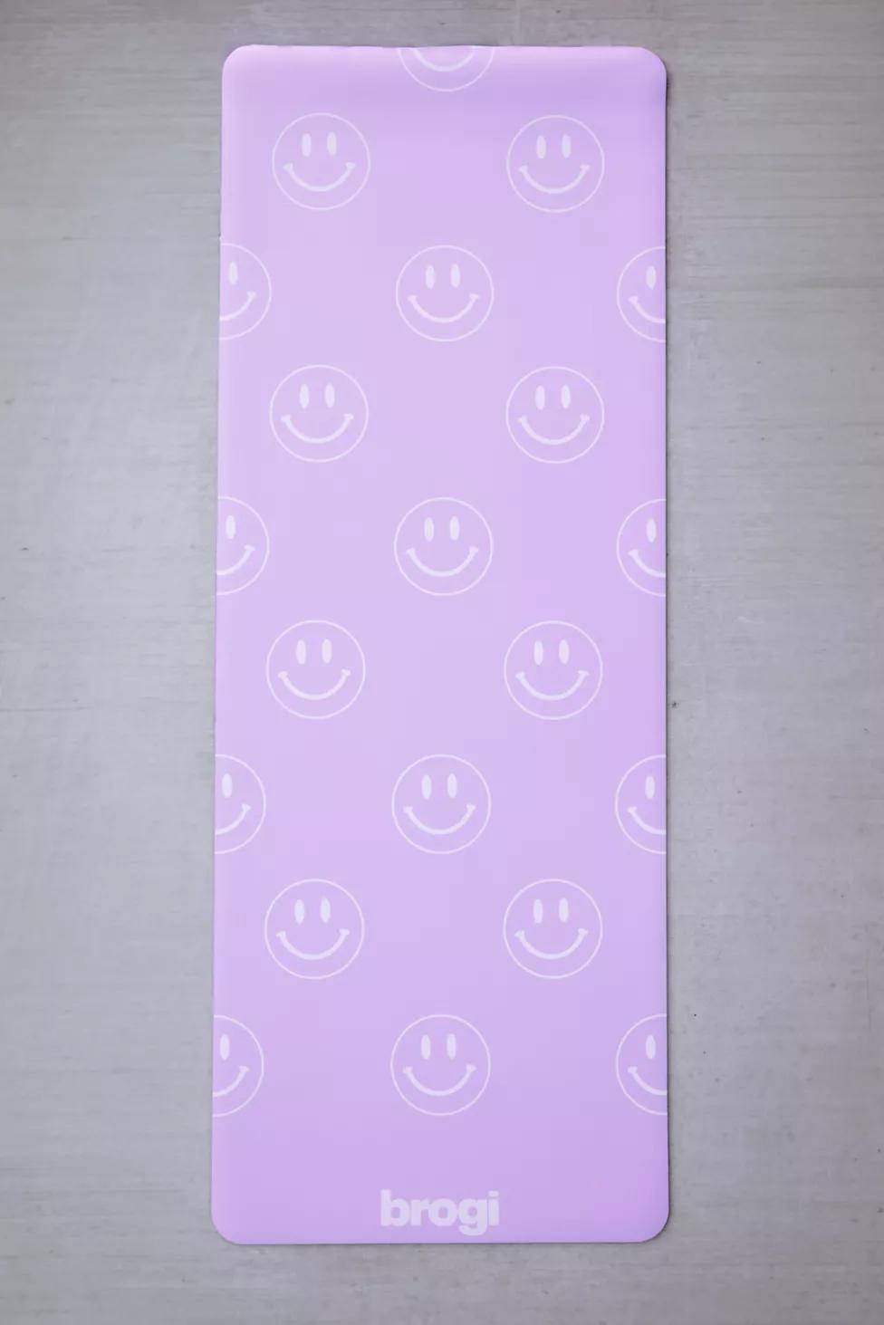 Brogi Yoga Happy Face Rubber Yoga Mat by BROGI YOGA