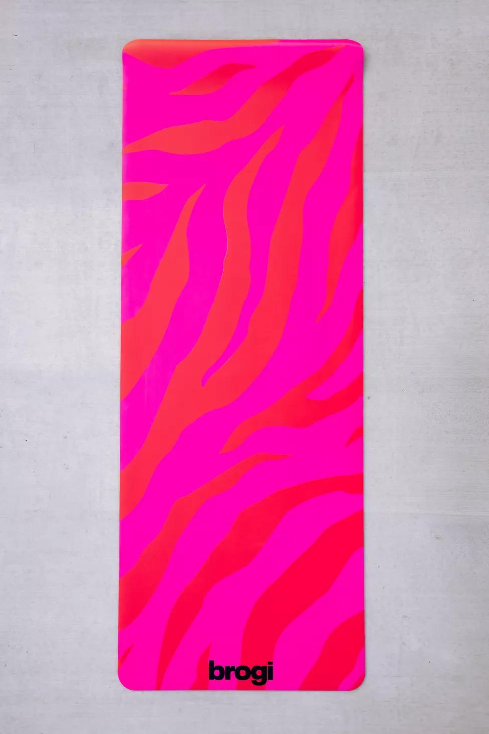 Brogi Yoga Hot Pink Zebra Rubber Yoga Mat by BROGI YOGA