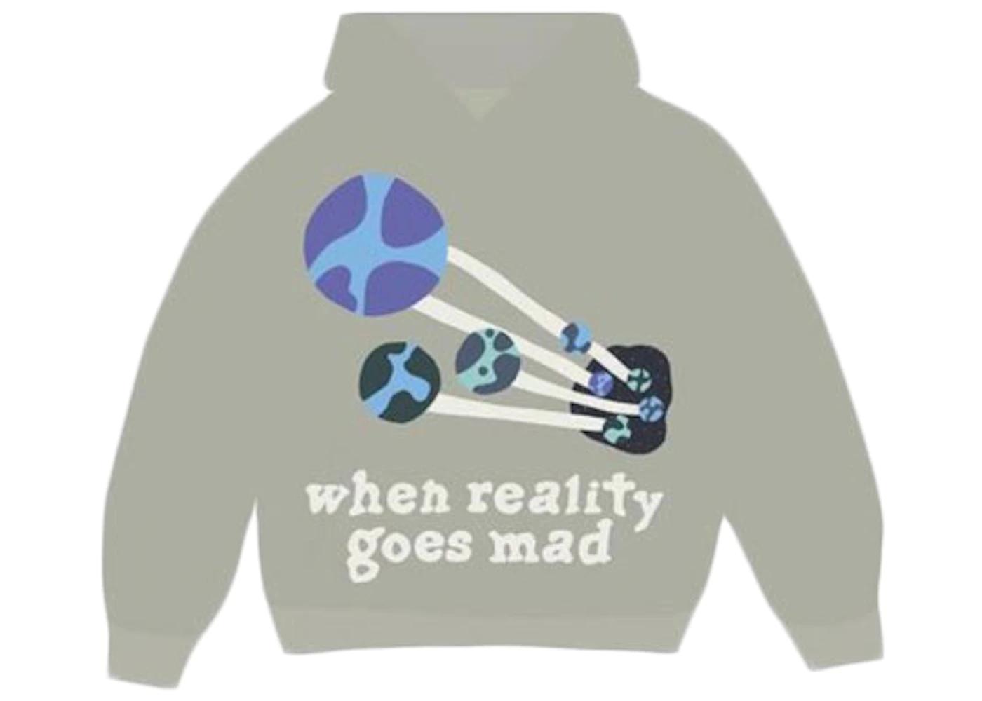 When Reality Goes Mad Hoodie Grey by BROKEN PLANET MARKET