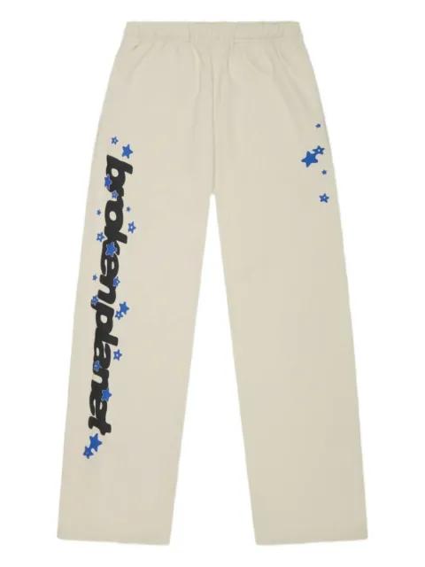 star-graphic straight track pants by BROKEN PLANET