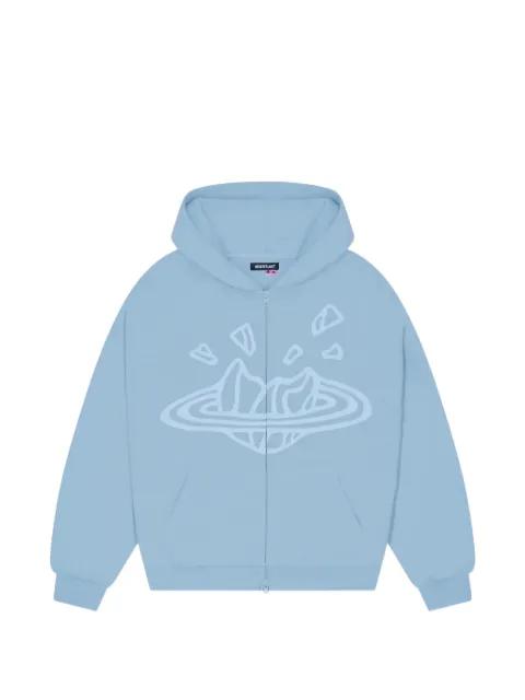 zip-up graphic hoodie by BROKEN PLANET