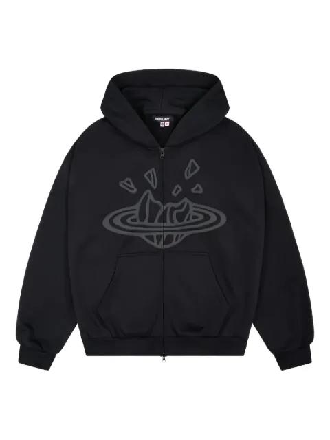 zip-up graphic hoodie by BROKEN PLANET