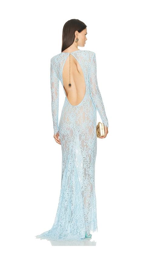 Bronx Banco Electra Lace Gown in Baby Blue by BRONX BANCO
