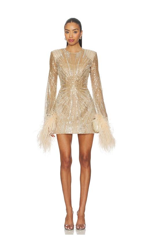 Bronx Banco Tokyo Mini Dress in Metallic Gold by BRONX BANCO