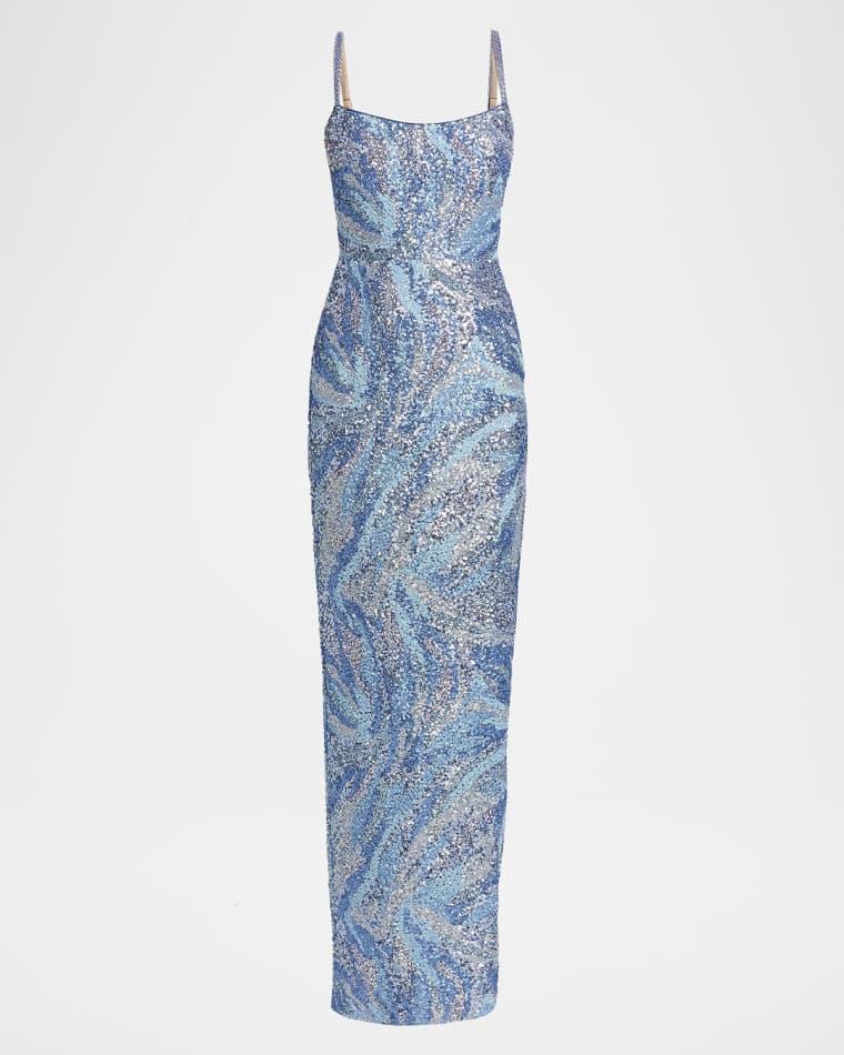Dahlia Sequined Maxi Dress by BRONX BANCO