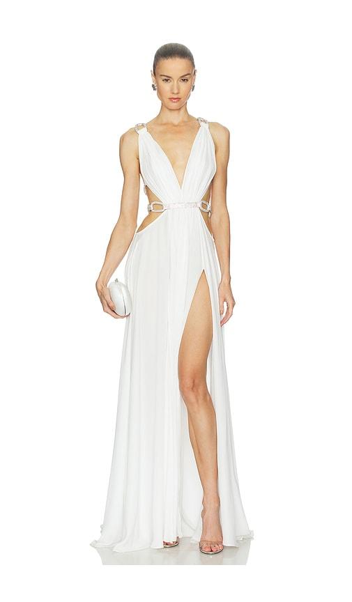 Bronx and Banco Brielle Diamond Gown in White by BRONX&BANCO