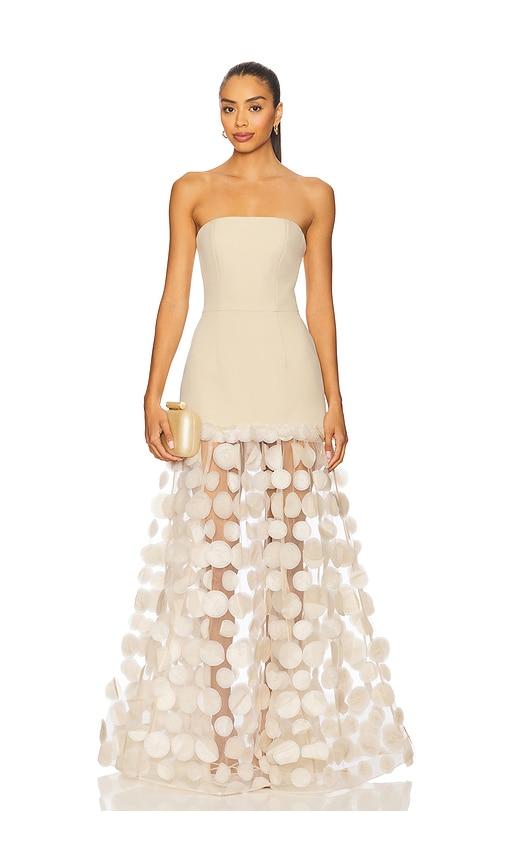 Bronx and Banco Harper Strapless Gown in Cream by BRONX&BANCO