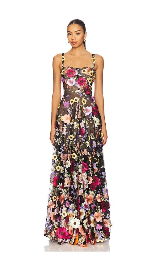 Bronx and Banco Jasmine Floral Maxi Dress in Black by BRONX&BANCO