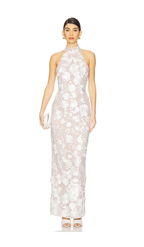 Bronx and Banco Jasmine Halterneck Maxi Dress in White by BRONX&BANCO
