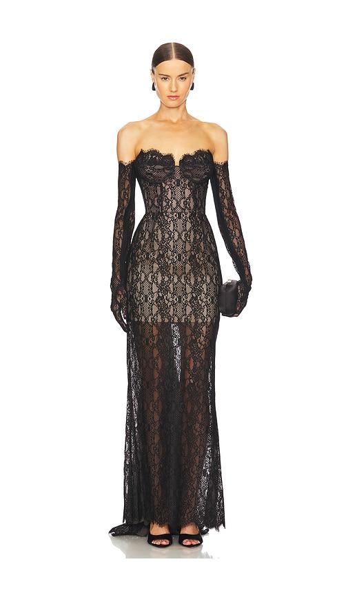 Bronx and Banco Kiera Strapless Gown in Black by BRONX&BANCO