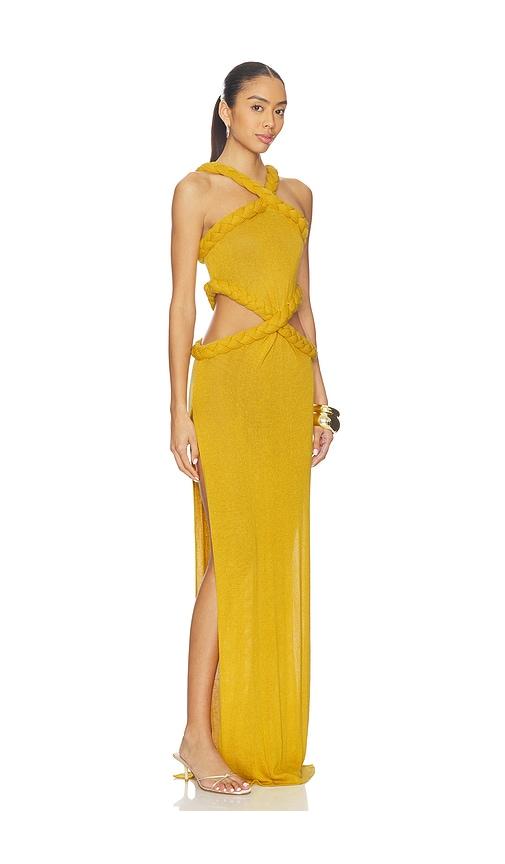 Bronx and Banco Knit Celeste Halterneck Dress in Mustard by BRONX&BANCO