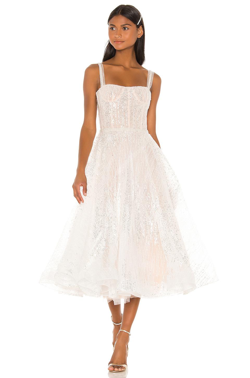 Bronx and Banco Mademoiselle Bridal Midi Dress in White by BRONX&BANCO