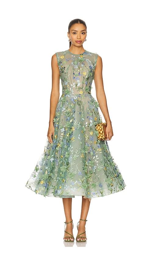 Bronx and Banco Saba Floral Midi Dress in Sage by BRONX&BANCO
