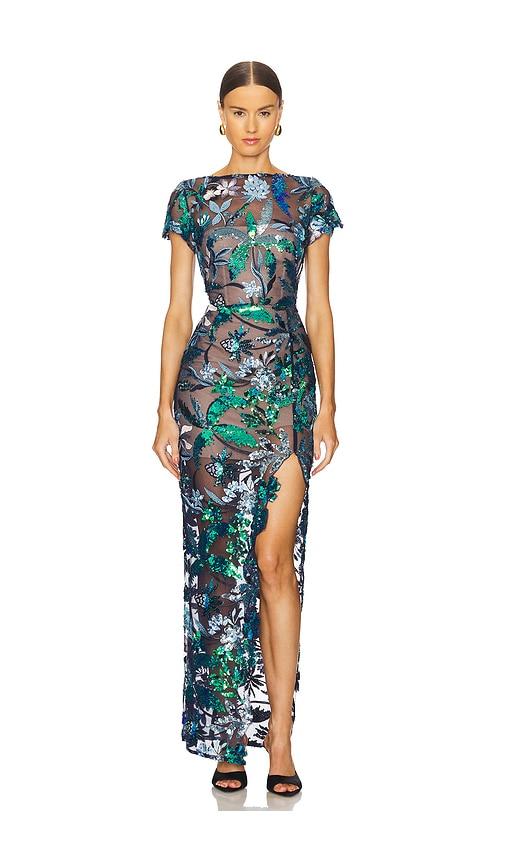 Bronx and Banco Zinna Embroidered Gown in Black by BRONX&BANCO