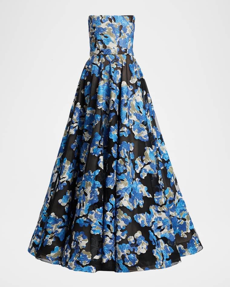 Cassandra Strapless Jacquard Organza Gown by BRONX&BANCO