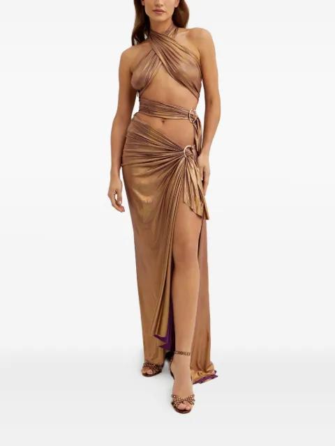 Cleopatra criss-cross ring-detailed maxi dress by BRONX&BANCO