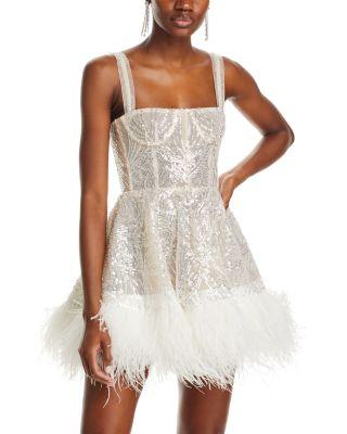 Mademoiselle Beaded Bustier Mini Dress by BRONX&BANCO